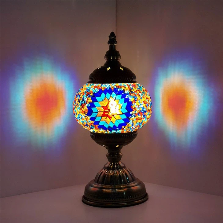 Battery Operated Mosaic Lamp